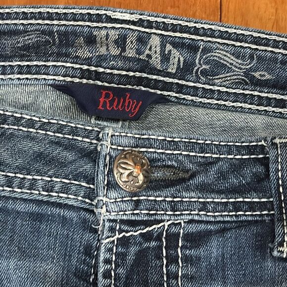 ARIAT Ruby Bootcut Jeans Low Rise Womens Bling Jeweled Embellished size 30L - Picture 3 of 12